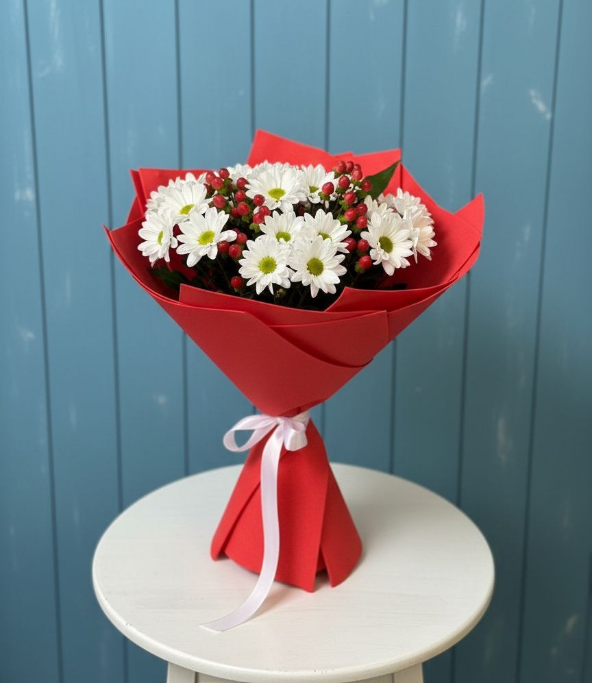 Букет цветов из: Хризантемы в Николаевке Воронежской области