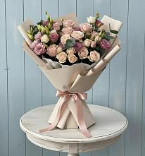 Букет цветов из:  Розы и Лизиантусы в Николаевке Воронежской области