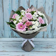 Букет цветов из:  Герберы, Альстромерии и Хризантемы #REPLACE_PRED# Николаевке Воронежской области