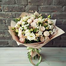 Букет цветов из:  Альстромерии, Розы и Хризантемы #REPLACE_PRED# Николаевке Воронежской области
