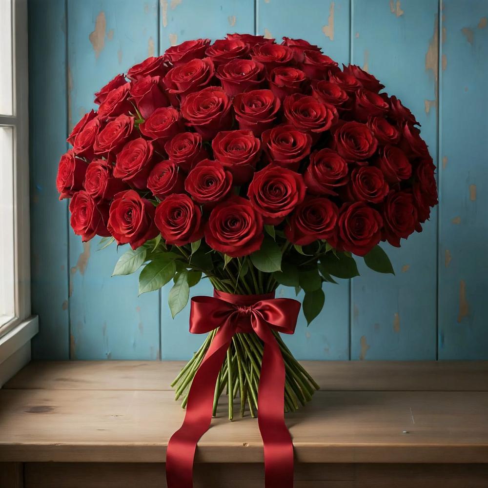 Букет Красные розы Блэк Меджик в Николаевке Воронежской области