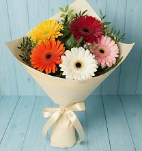 Букет цветов из:  Герберы #REPLACE_PRED# Николаевке Воронежской области