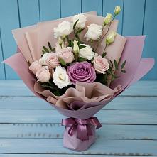 Букет цветов из:  Розы и Лизиантусы в Николаевке Воронежской области