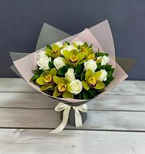 Букет цветов из:  Орхидеи и Розы #REPLACE_PRED# Николаевке Воронежской области