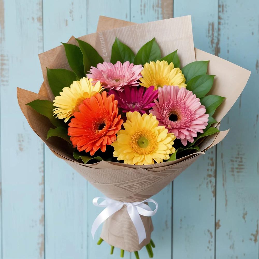 Букет цветов из: Герберы в Николаевке Воронежской области