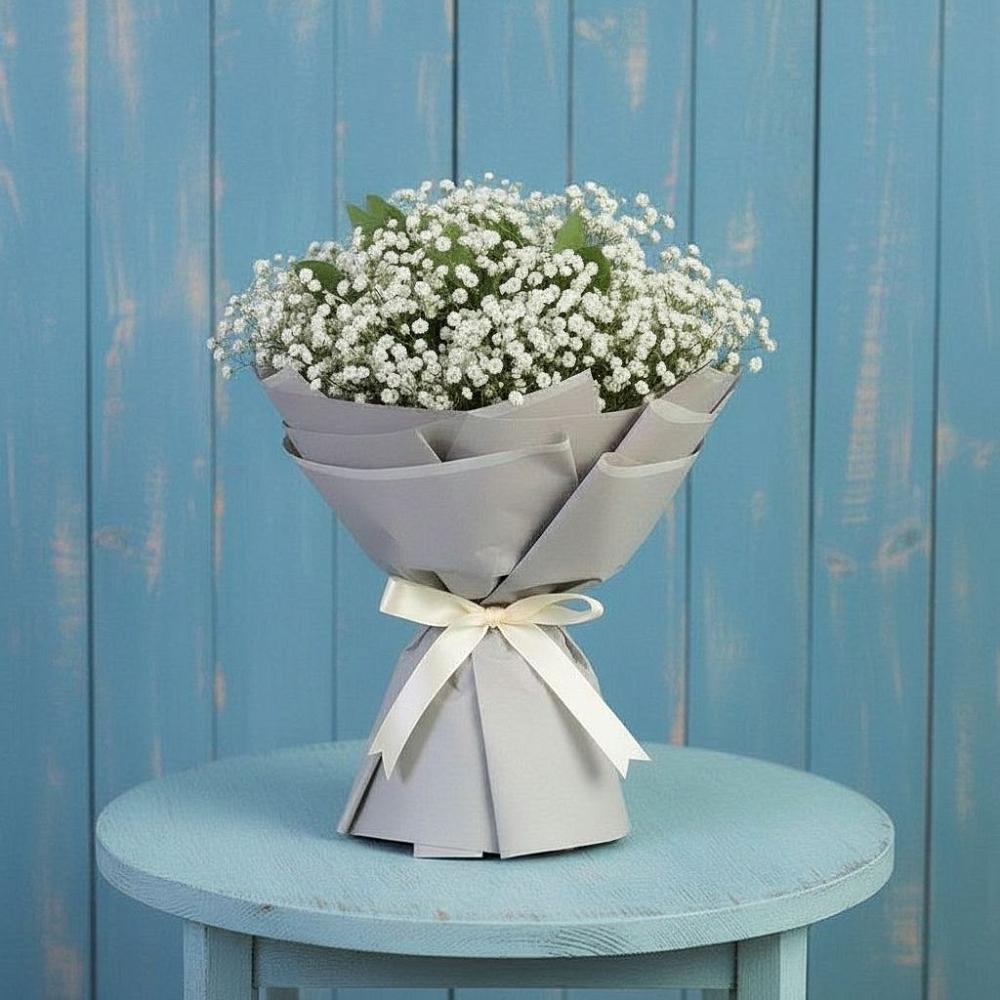 Букет цветов из: Гипсофила в Николаевке Воронежской области