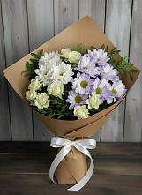 Букет цветов из:  Хризантемы и Розы в Николаевке Воронежской области