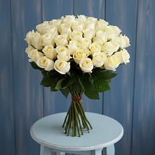 Букет 51 Белая роза Эдлесс Лав #REPLACE_PRED# Николаевке Воронежской области