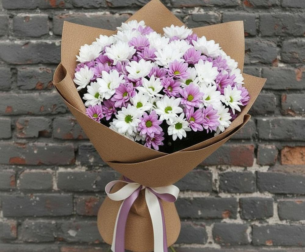 Букет цветов из: Хризантемы в Николаевке Воронежской области