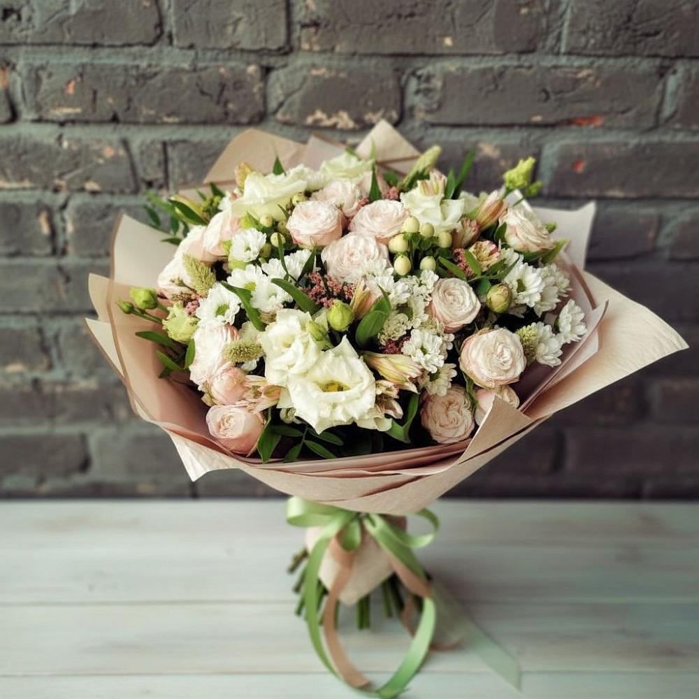 Букет цветов из: Альстромерии, Розы и Хризантемы в Николаевке Воронежской области