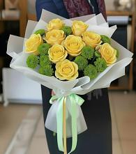 Букет цветов из:  Хризантемы и Розы в Николаевке Воронежской области