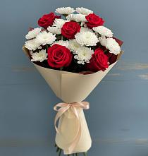 Букет цветов из:  Розы и Хризантемы в Николаевке Воронежской области