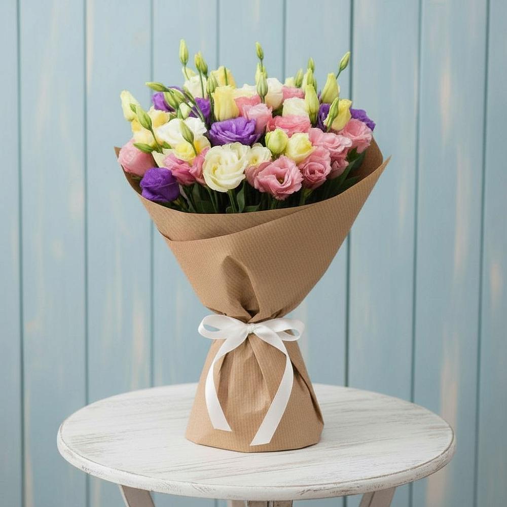 Букет цветов из: Лизиантусы в Николаевке Воронежской области