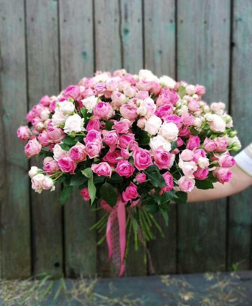 Букет Розовые кустовые розы Натали и Лав Лидия в Николаевке Воронежской области