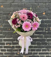 Букет цветов из:  Герберы и Хризантемы в Николаевке Воронежской области