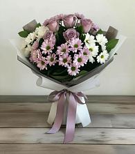 Букет цветов из:  Хризантемы и Розы в Николаевке Воронежской области