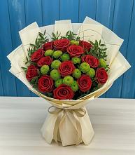 Букет цветов из:  Розы и Хризантемы в Николаевке Воронежской области