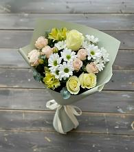 Букет цветов из:  Альстромерии, Розы и Хризантемы #REPLACE_PRED# Николаевке Воронежской области