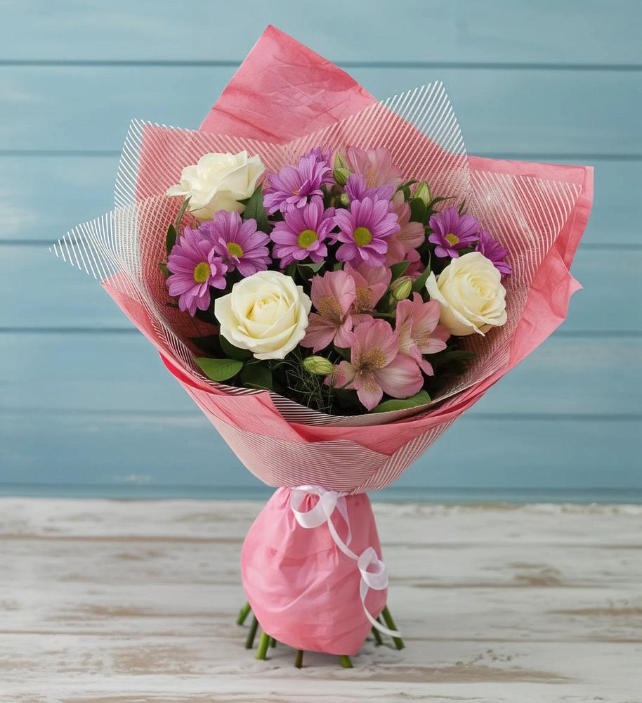 Букет цветов из: Герберы в Николаевке Воронежской области