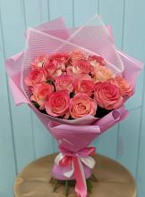 Букет 15 Розовых роз Равель в Николаевке Воронежской области