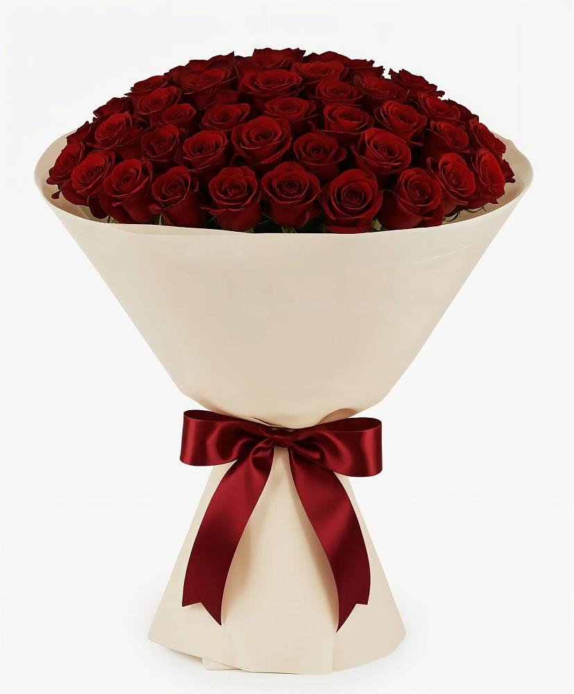 Букет 101 Бордовая роза Блэк Бакарра в Николаевке Воронежской области