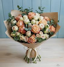 Букет цветов из:  Альстромерии и Розы в Николаевке Воронежской области