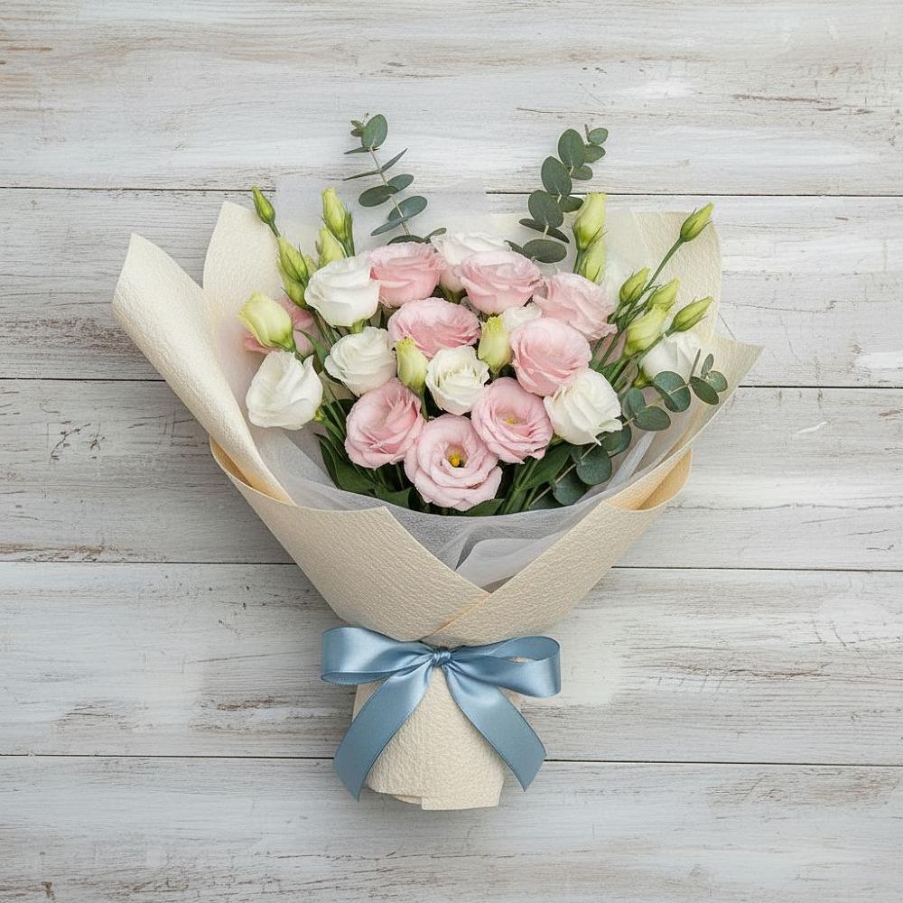 Букет цветов из: Лизиантусы в Николаевке Воронежской области